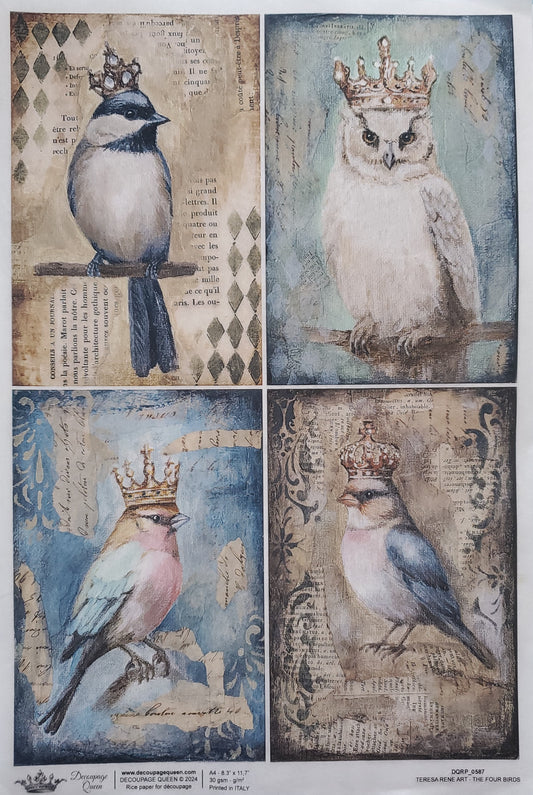 Decoupage Queen - The Four Birds by Teresa Rene Art (Spring Reveal 2024)