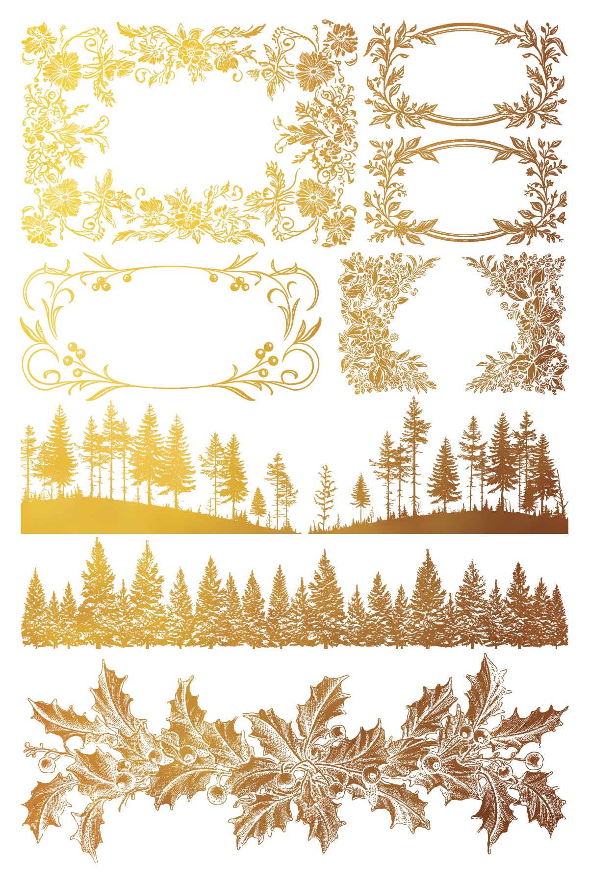 IOD - Gilded Tinsel Transfer (8"x12" pad - 8 Sheets) *NEW* 2024 Holiday Release *Limited Edition*