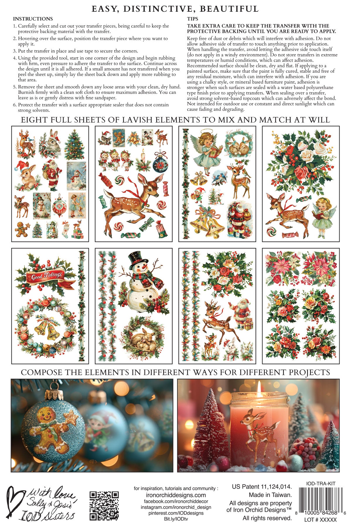 IOD -  Kitschy Transfer (8"x12" pad - 8 Sheets) *NEW* 2024 Holiday Release *Limited Edition*