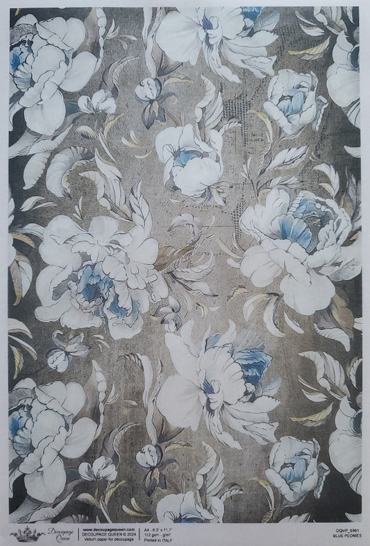 Decoupage Queen - Blue Peonies (Spring Reveal 2024)