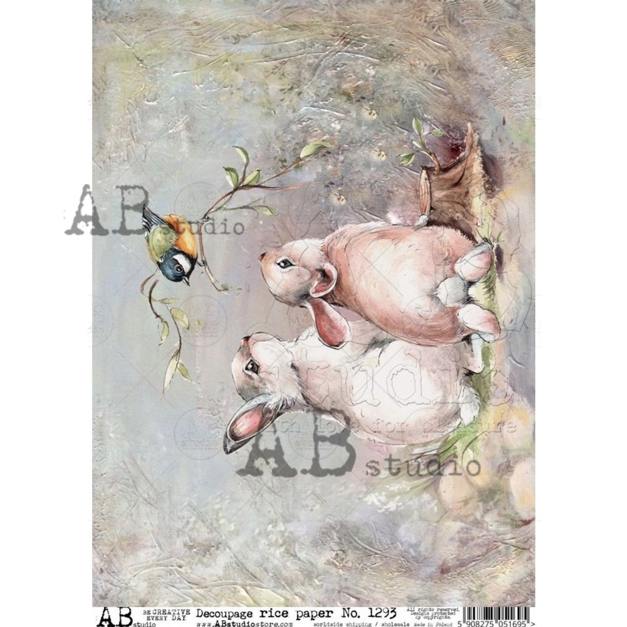 AB Studio - Two Bunnies and a Bird