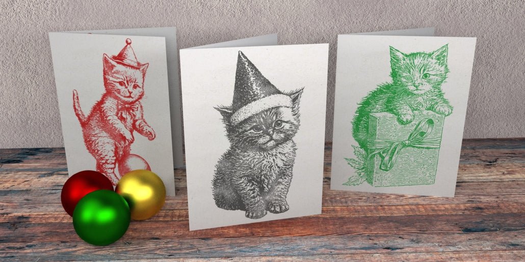 IOD - Christmas Kitties Stamp - (12"x12") 2023 Christmas Release