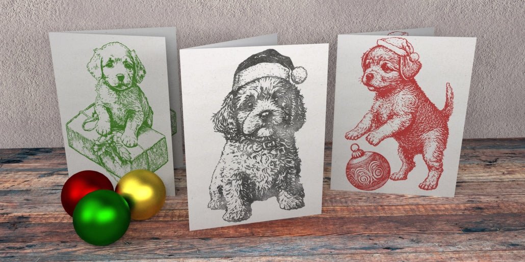 IOD - Christmas Pup Stamp - (12"x12") 2023 Christmas Release - Limited Edition