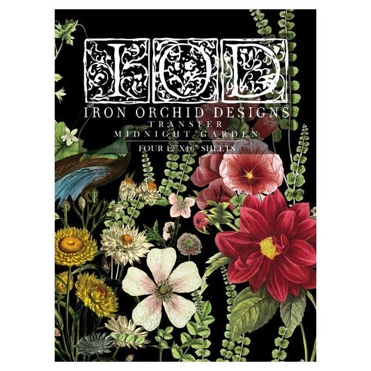 IOD - Midnight Garden Image Transfer (12″X16″ Pad- 4 Sheets)