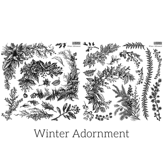 IOD - Winter Adornment Stamps - 2 Sheets (12"x12") 2023 Christmas Release